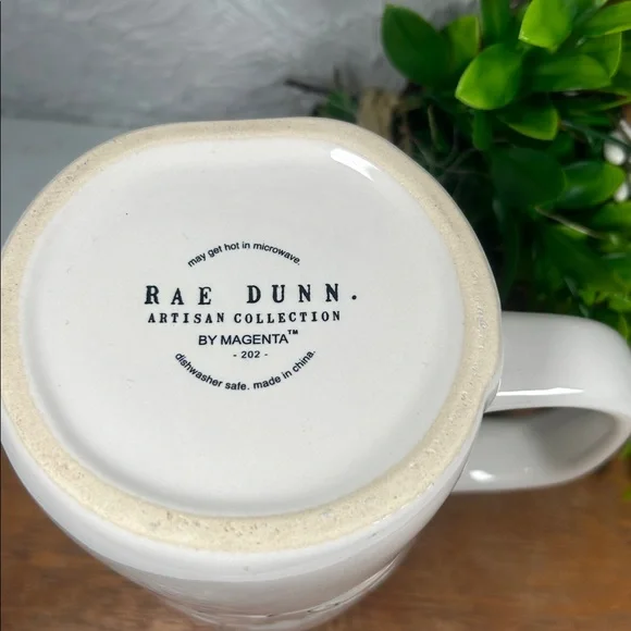 Rae Dunn Hoppy Easter Mug with Bunny White Blue 18 Oz Easter Drink Large Mug - Picture 2 of 12